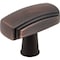 Jeffrey Alexander 1-9/16" Overall Length Brushed Oil Rubbed Bronze Rectangle Delgado Cabinet Knob 519DBAC - alternate 1